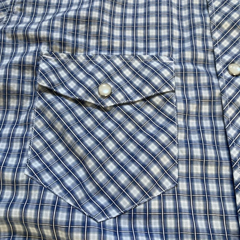 Banana Republic Button Up Shirt Men's L Short Sleeve Sim Fit Pearl Snap Western